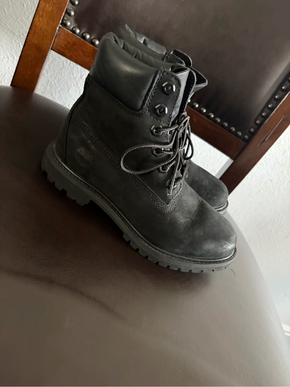 Timberland Black Men's Lace-Up Work Boots